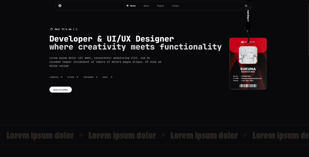 Costumize Portfolio